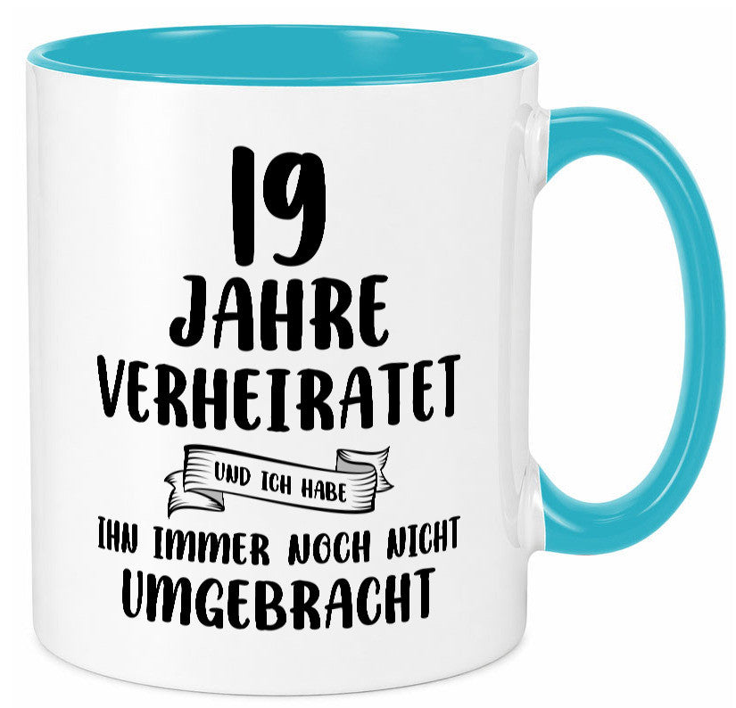 19 Jahre Verheiratet, immer noch am Leben! lustig Humor Geschenkidee Geschenk Tasse