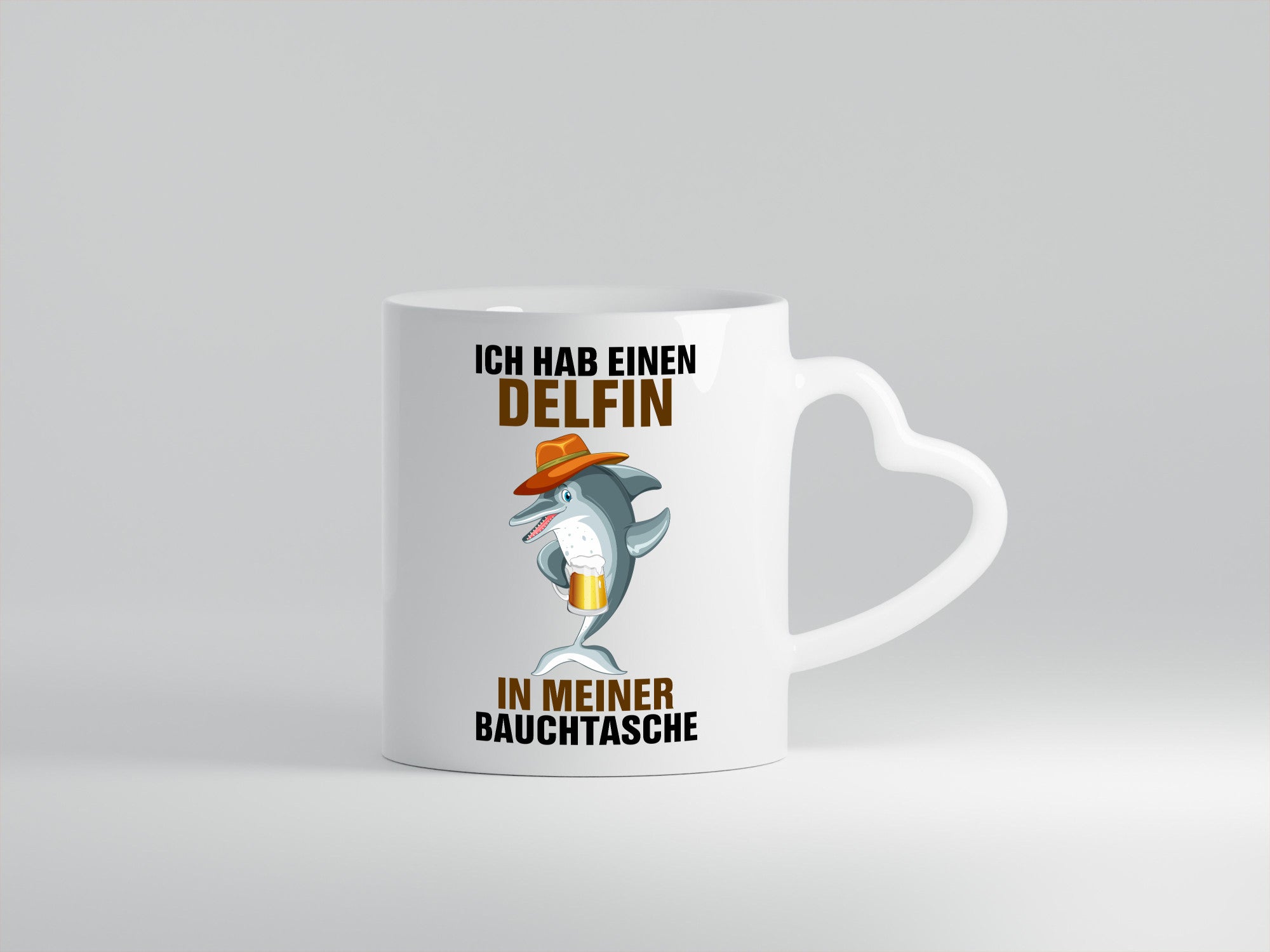 Ich hab einen Delfin in meiner Bauchtasche | Party Bier Humor Geschenkidee Tasse
