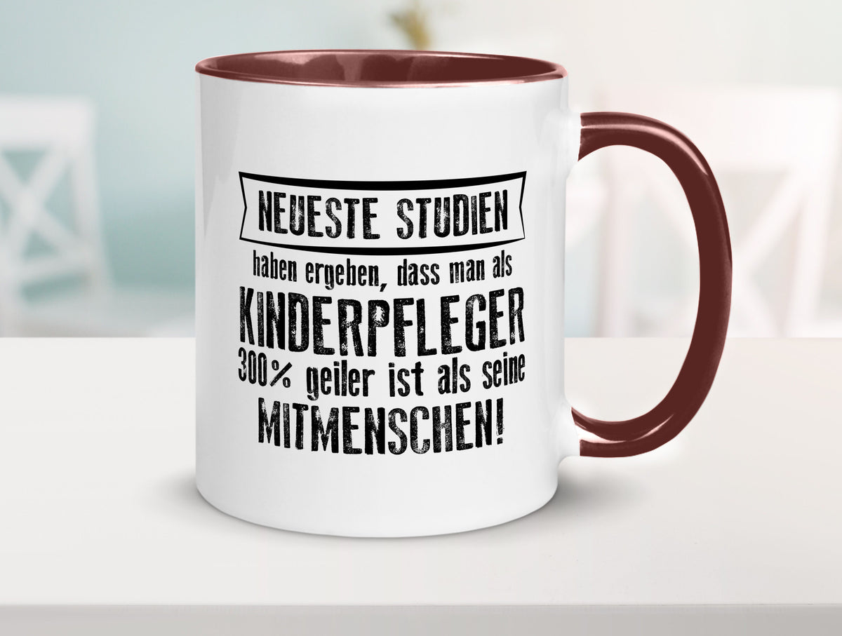 Neuste Studien: Kinderpfleger | Pfleger Kinder v2 lustiger Spruch Geschenk Tasse