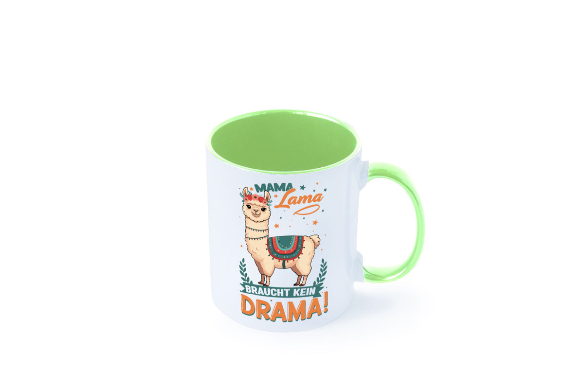 Mama Lama braucht kein Drama | Muttertag Humor Familie Geschenkidee Tasse