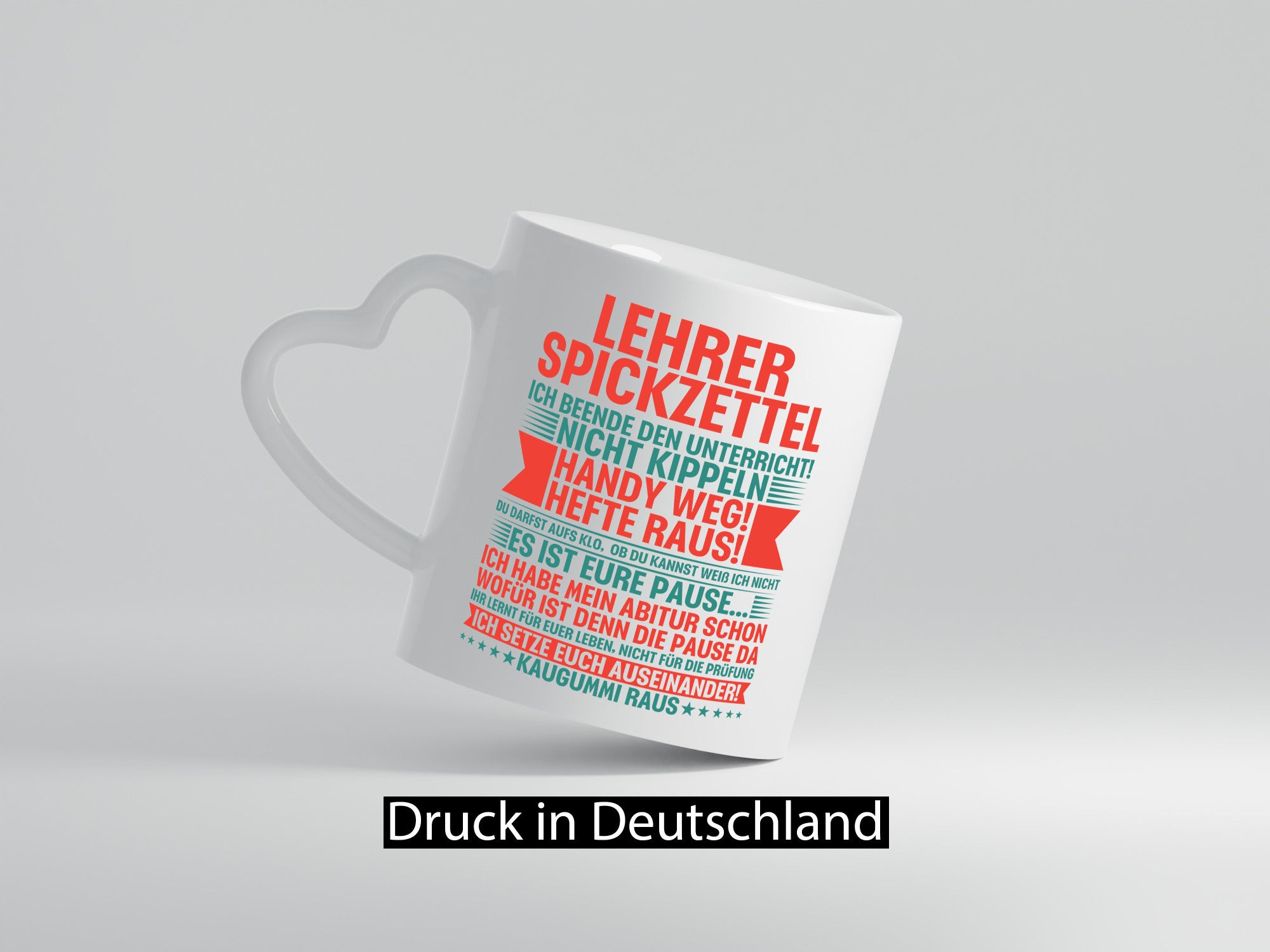 Lehrer Spickzettel | Beruf Tasse lustiger Spruch vl4 lustig Arbeit Kollegen