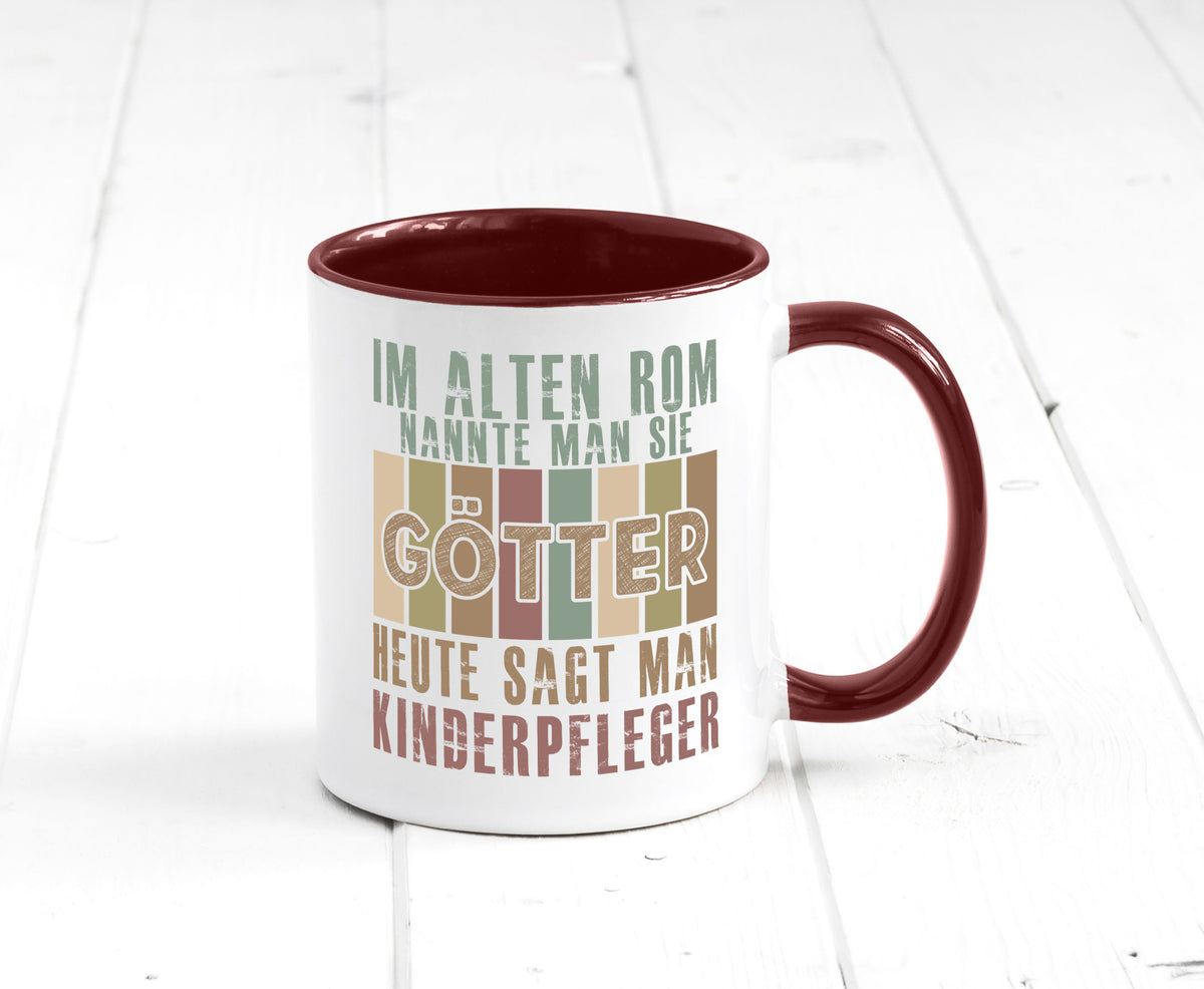 Heute sagt man: Kinderpfleger | Pfleger Kinder lustig Humor Geschenkidee Tasse