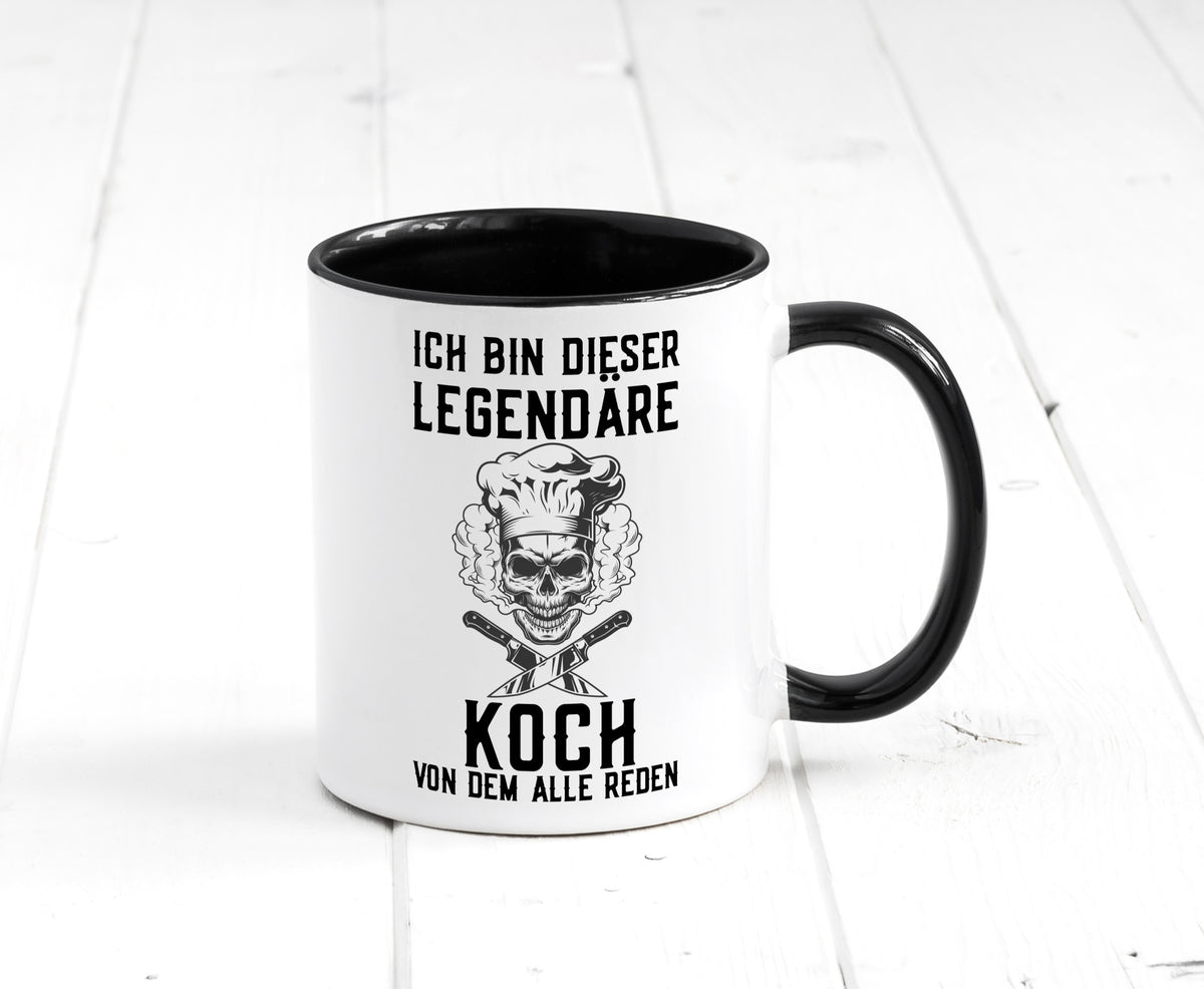 Legendärer Koch | Haubenkoch Totenkopf Küchenchef lustiger Spruch Geschenk Tasse