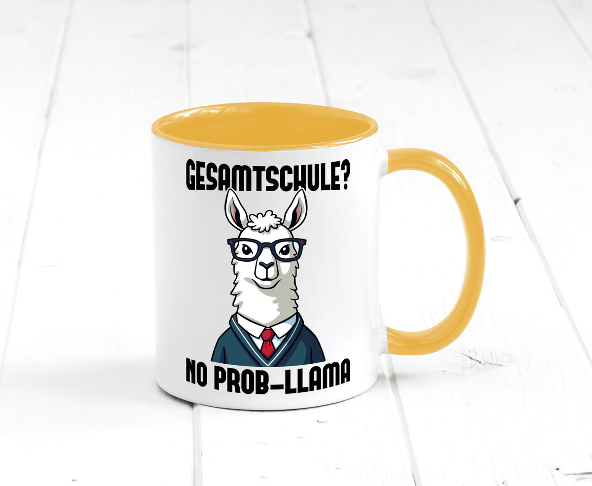 Gesammtschule | no prob-llama Einschuldung Humor Geschenkidee Tasse
