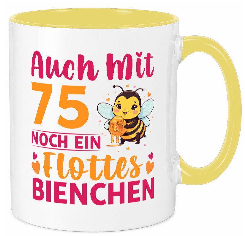 75. Geburtstag | Flottes Bienchen 75 Jahre v2 Geschenk Geschenkidee lustiger