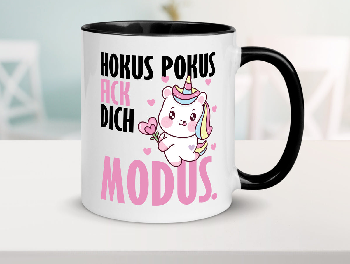 Hokus Pokus lustiger Spruch Geschenk Humor Geschenkidee Tasse