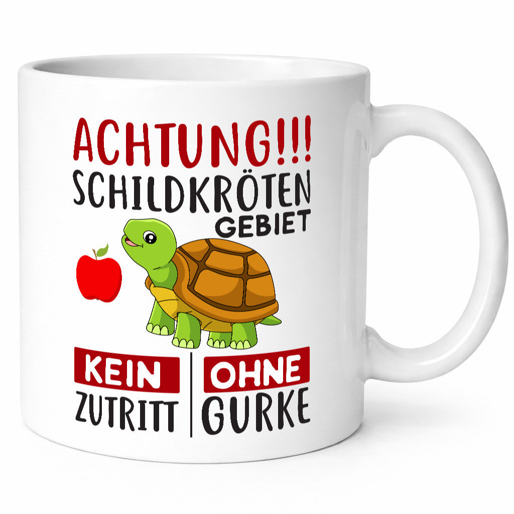 Achtung Schildkröte lustig Humor Geschenkidee Geschenk Tasse
