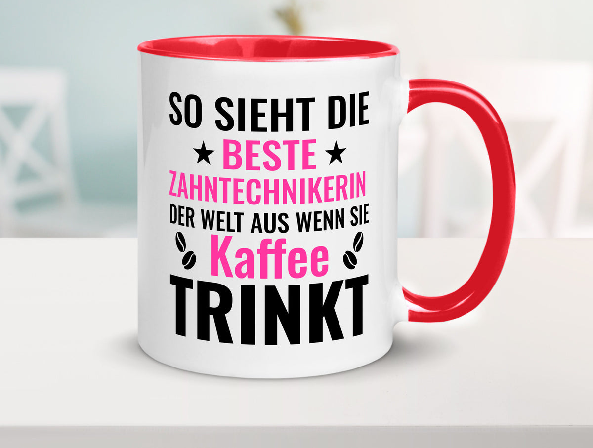 Kaffee trinkt: Zahntechnikerin | Zahnmedizin lustiger Spruch Geschenk Humor Tasse