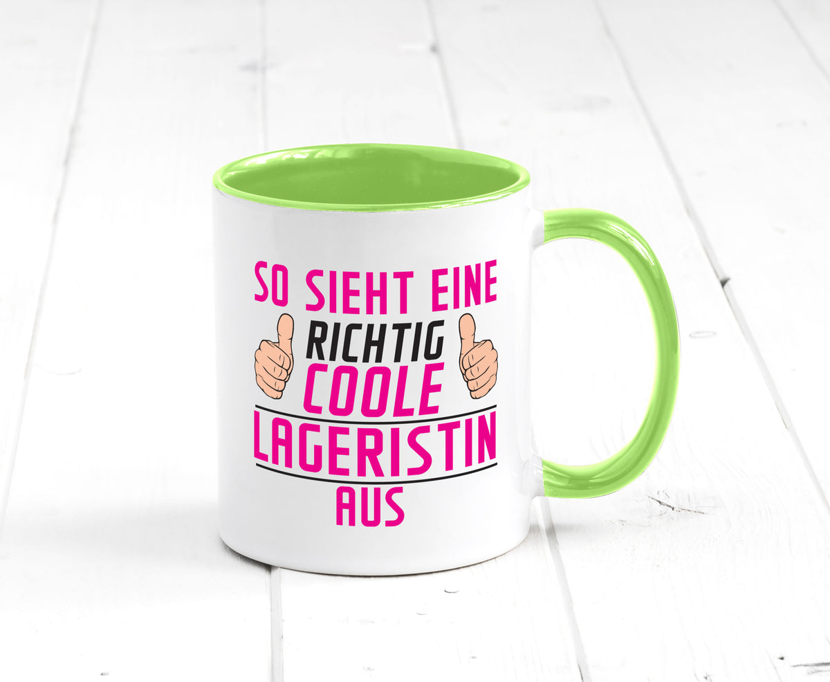 Richtig Coole Lageristin | Beruf Lager Arbeiterin Humor Arbeit Kollegen Büro Tasse