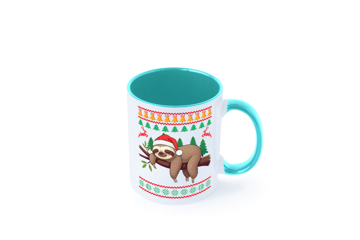 Ugly Christmas | Faultier Weihnachtsfaultier v2 lustig Tierliebhaber Humor Tasse