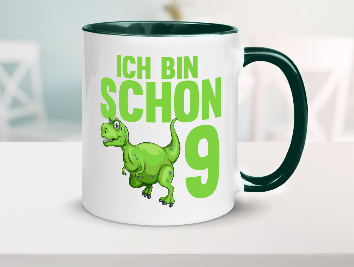 9. Geburtstag | 9 Jahre Dino Dinosaurier Geschenkidee Humor Tasse