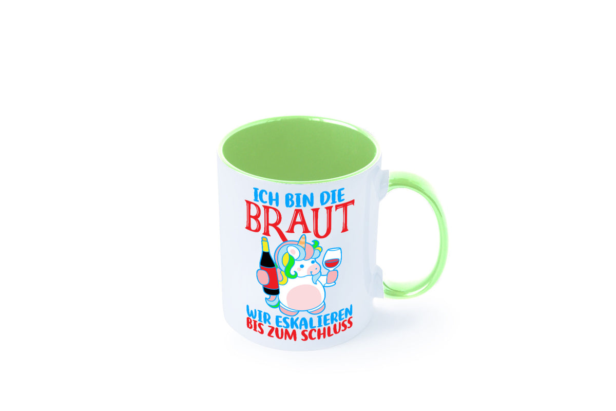 Junggesellinnenabschied | JGA Braut Einhorn Eskalation v2 lustig Humor Tasse