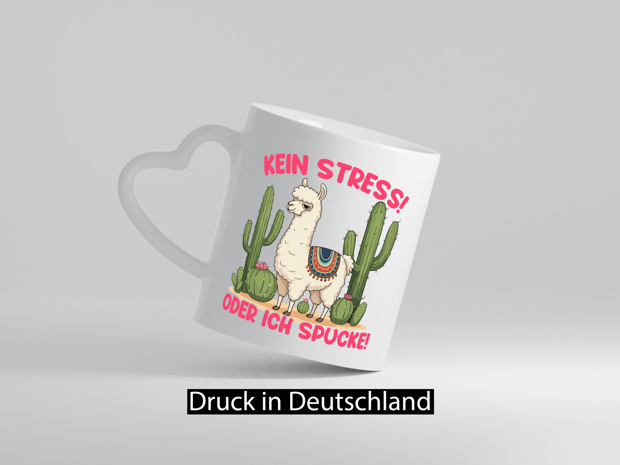 Kein stress oder ich Sprucke | Lama Alpaka Humor Geschenkidee Tasse
