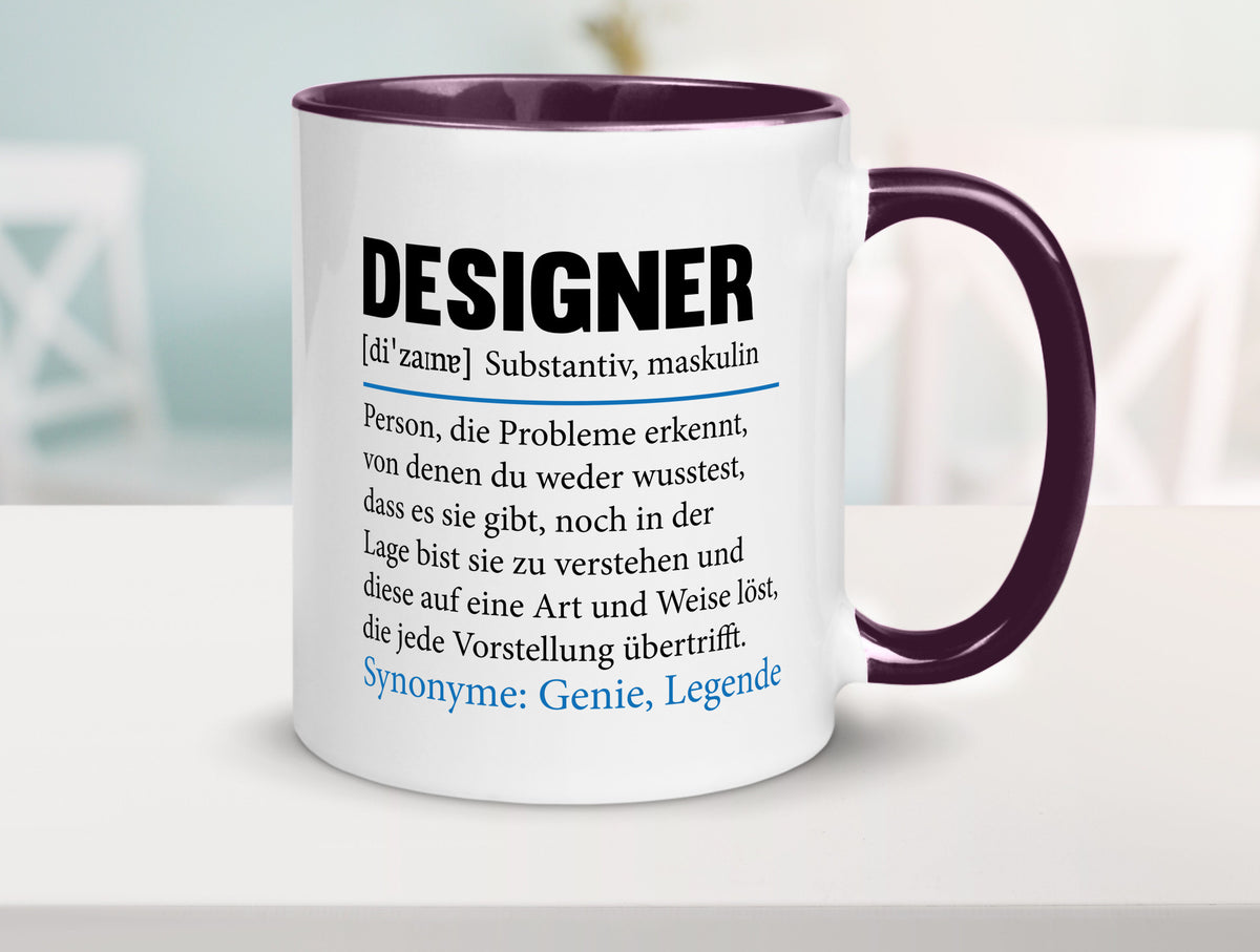 Designer Beruf | Gestalter Medien Schmuck Mode Geschenk Arbeit Kollegen Büro Tasse