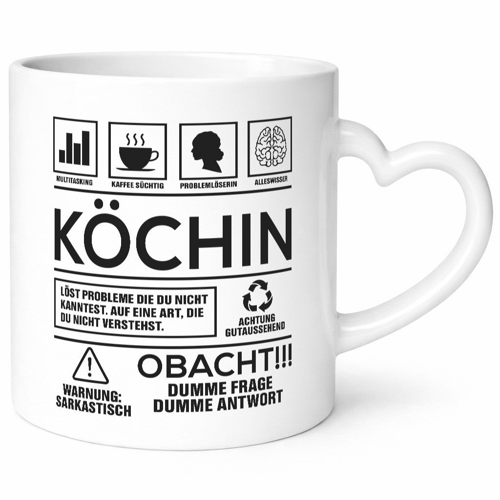 Achtung Probleme Köchin | Chefköchin Chefkoch Geschenkidee Arbeit Kollegen Büro