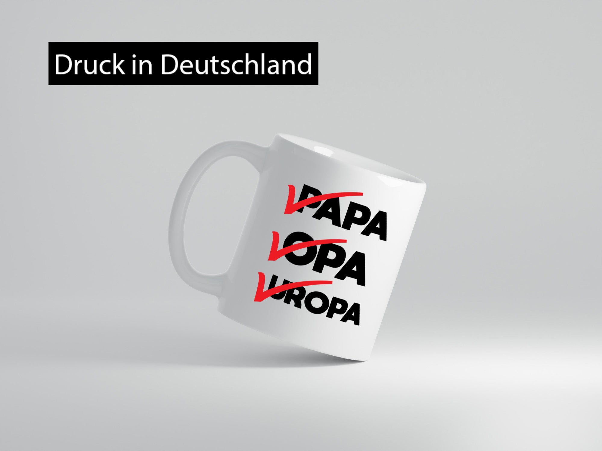 Papa, Opa, Uropa | rote Haken abgehakt lustig Familie Geschenkidee Geschenk