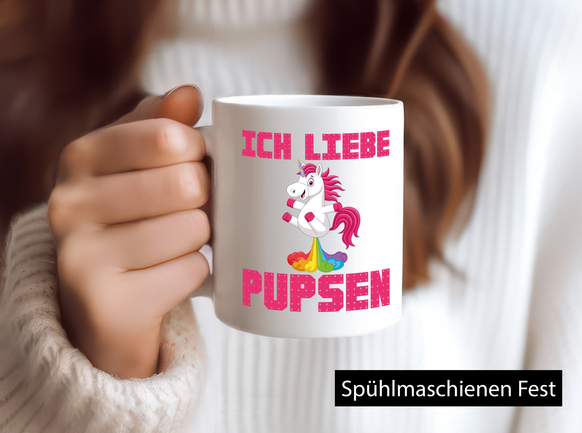 Ich liebe pupsen | Einhorn Pups lustiger Spruch Humor Geschenkidee Tasse