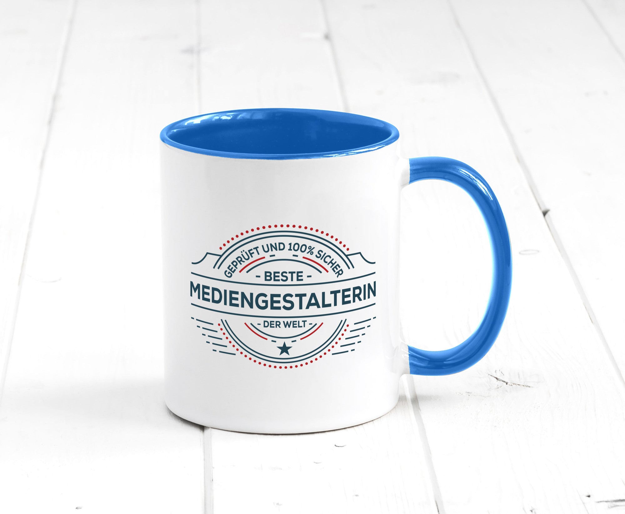 Geprüft und sicher: Mediengestalterin | Medien lustiger Spruch Geschenk Humor