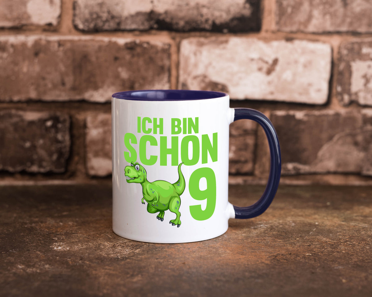 9. Geburtstag | 9 Jahre Dino Dinosaurier Geschenkidee Humor Tasse