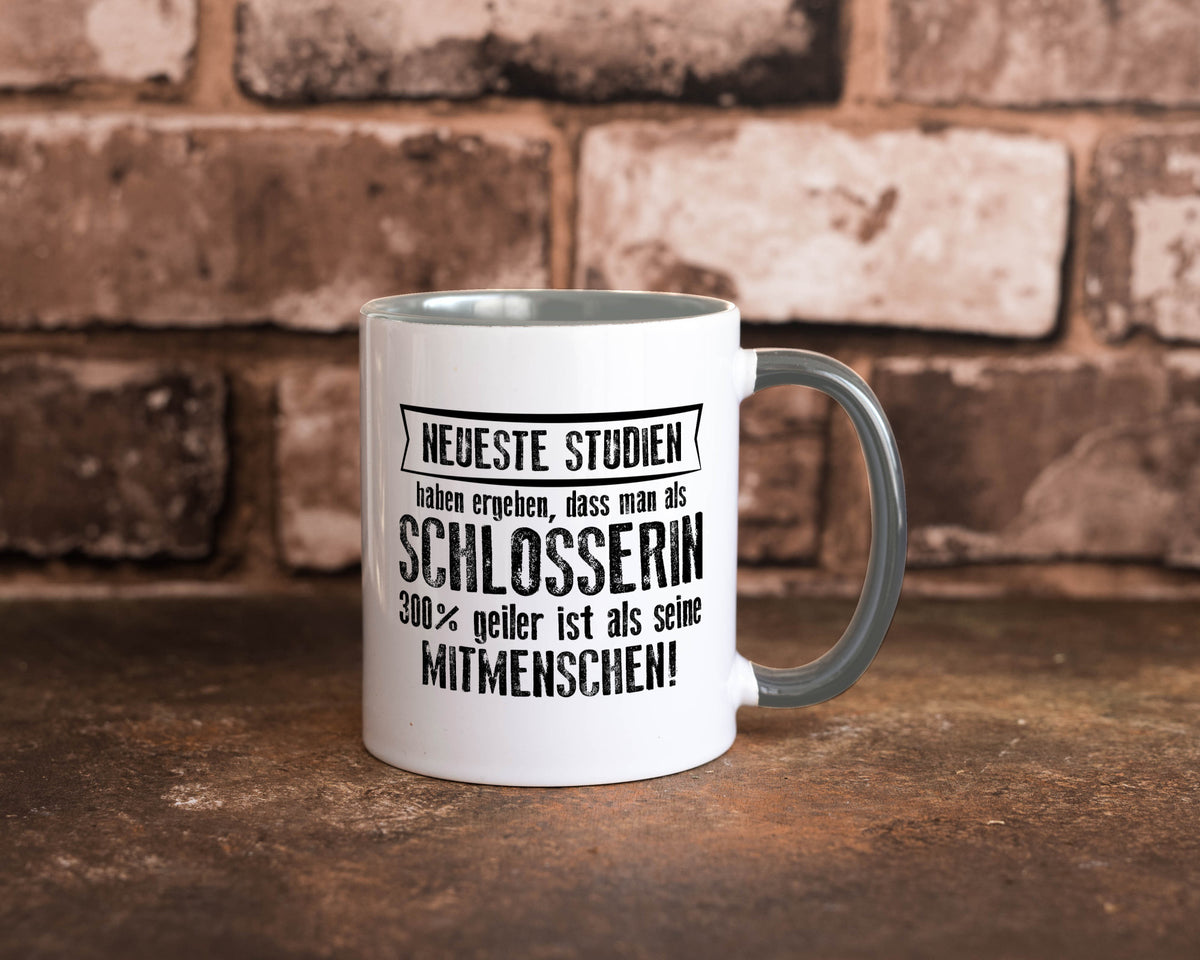 Neuste Studien: Schlosserin | Schlosserei Geschenkidee Humor Tasse