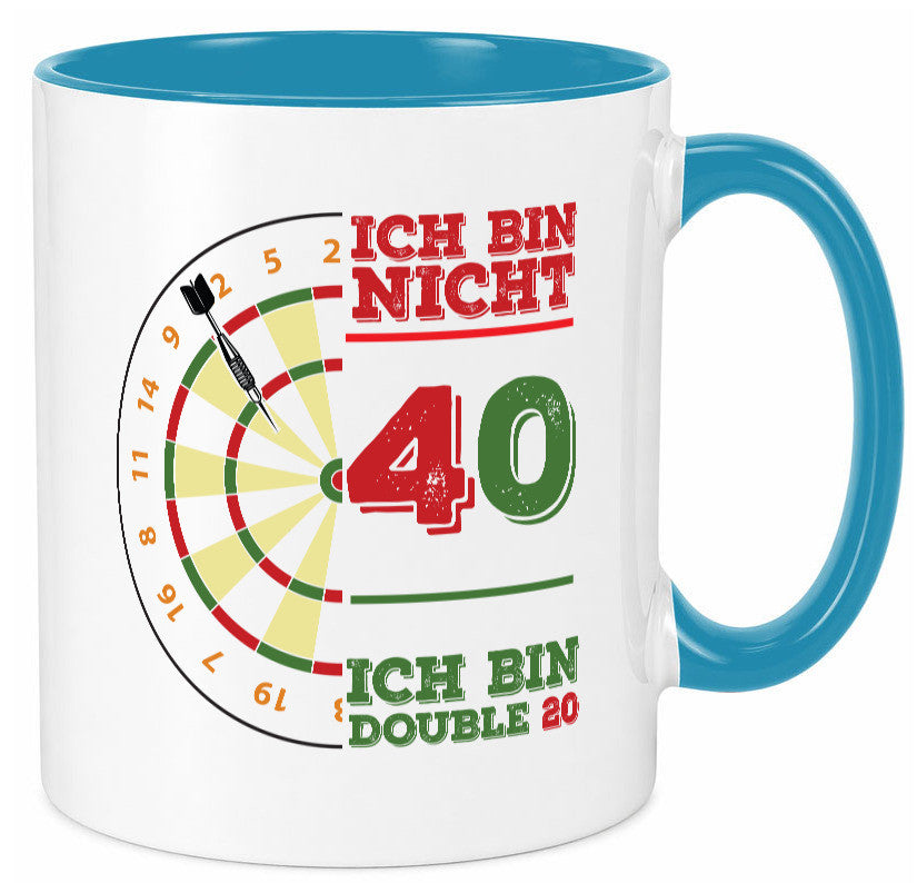 Ich bin nicht 40 double 80 | Dart spieler Geschenkidee Humor Tasse