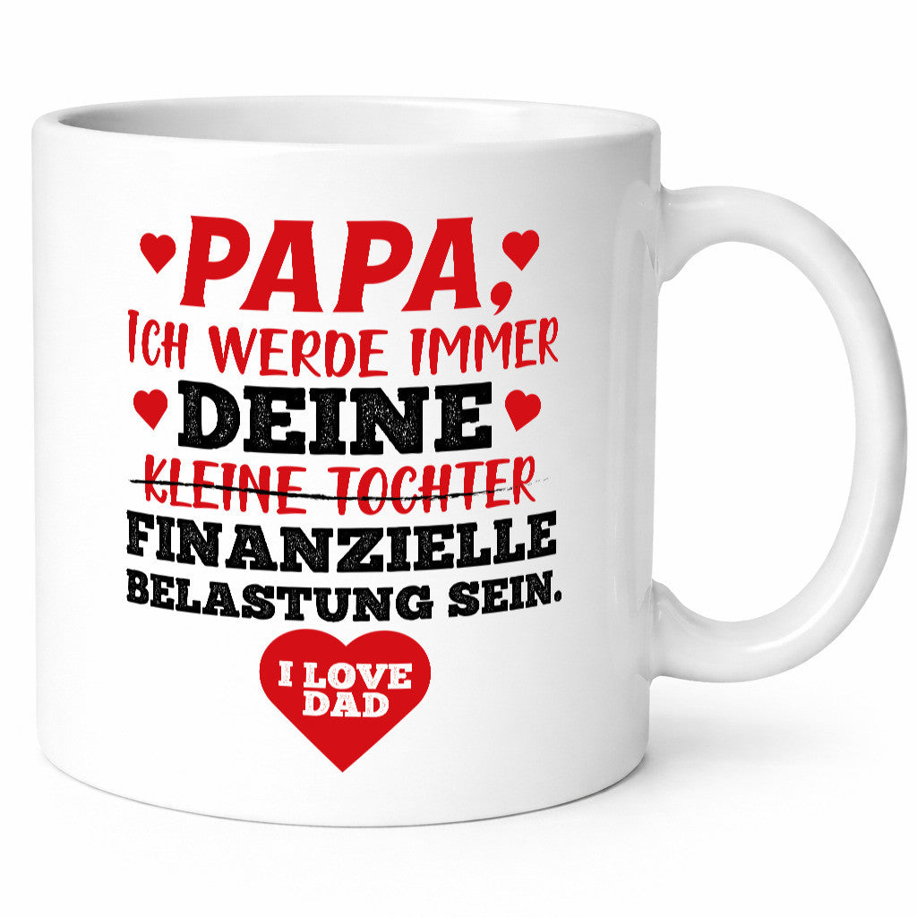 Finanzielle Belastung lustiger Spruch Geschenk Humor Geschenkidee Tasse