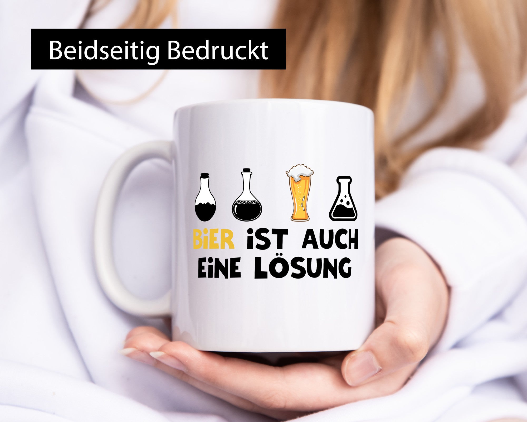 Bier ist auch eine Lösung | Bierliebhaber Biertrinker Geschenk Humor