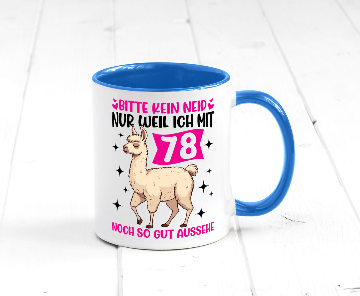 78. Geburtstag | 78 Jahre Lama gut aussehen Geschenk Geschenkidee lustiger Tasse