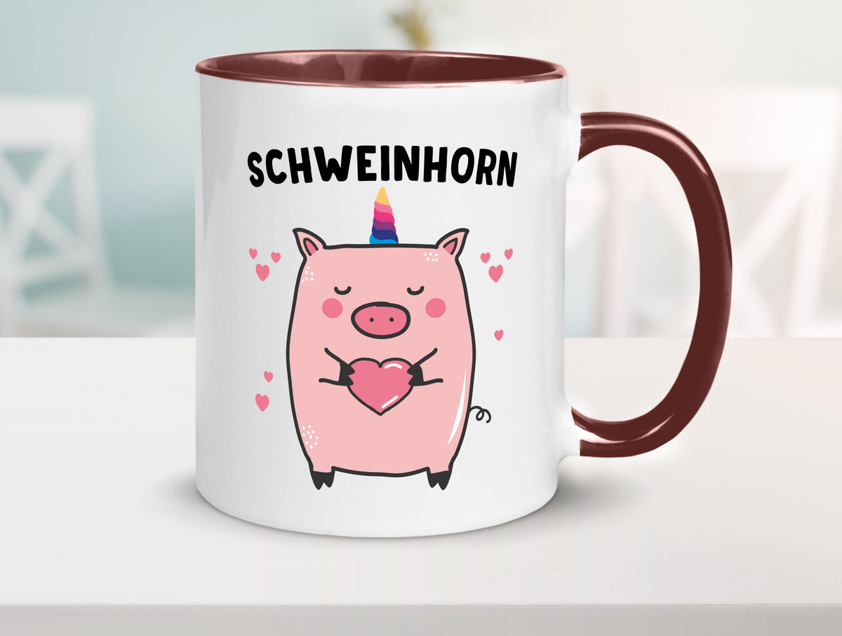 Schweinhorn lustig Humor Geschenkidee Geschenk Tasse