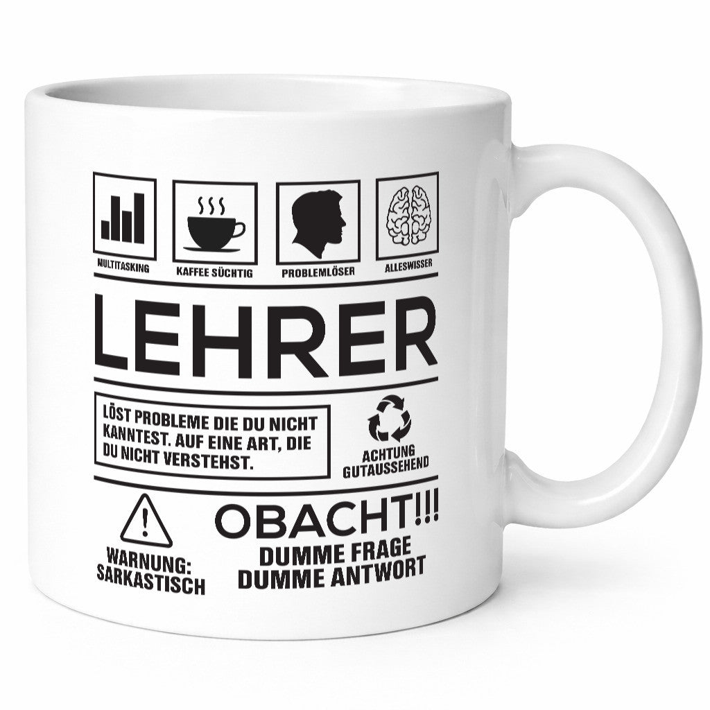 Achtung Probleme Lehrer | Schule Beruf Schüler lustiger Spruch Geschenk Arbeit