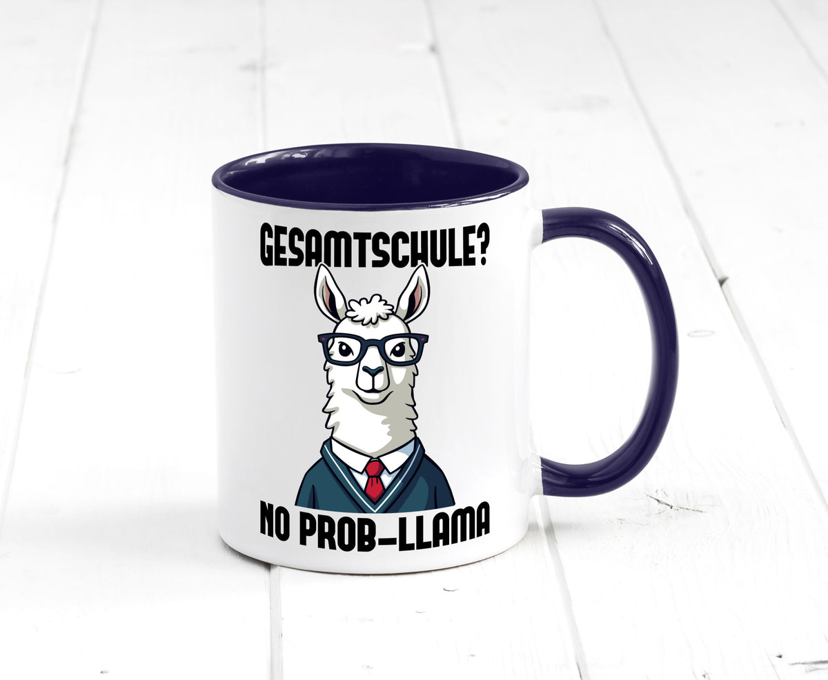 Gesammtschule | no prob-llama Einschuldung Humor Geschenkidee Tasse