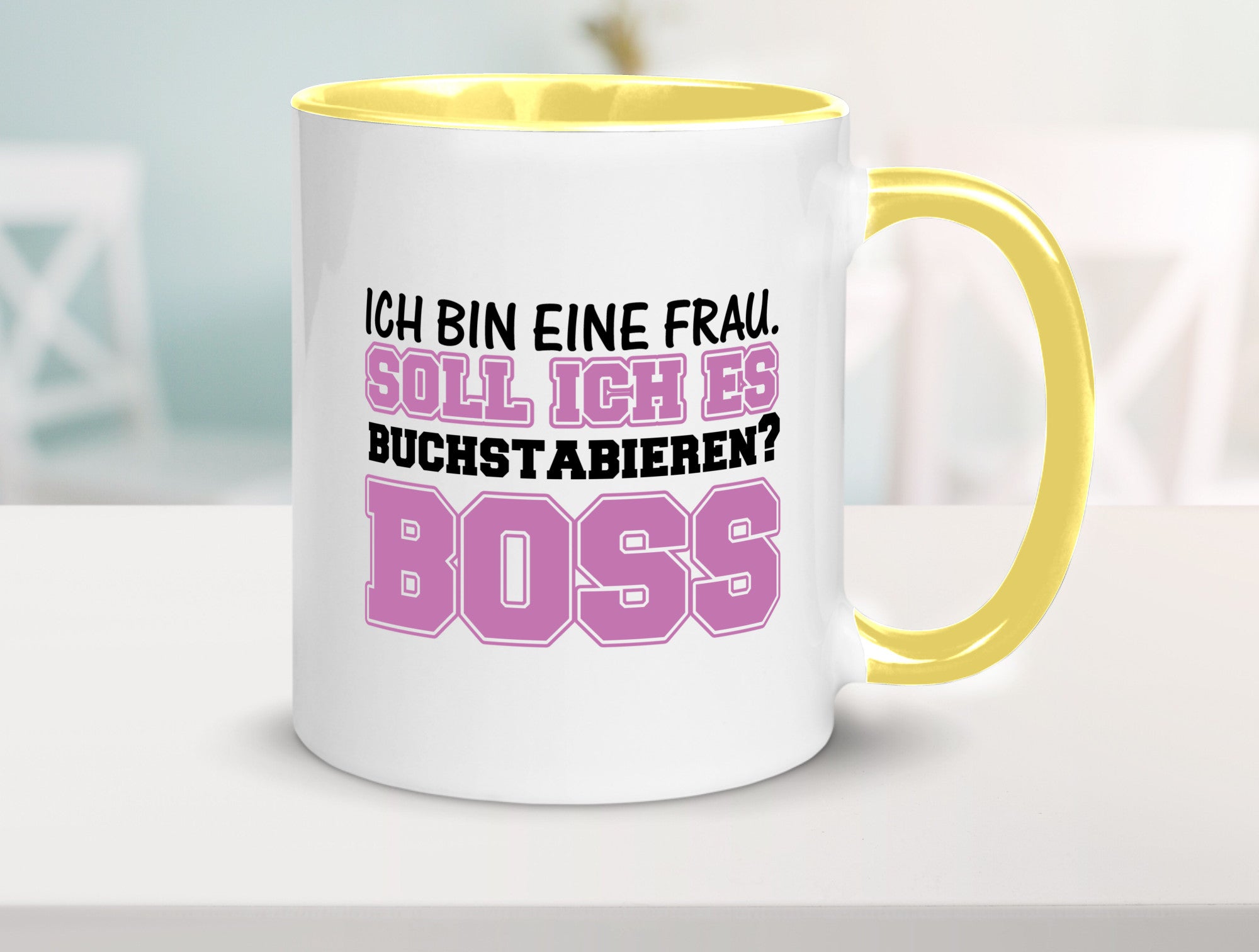 Ich bin der Boss Geschenk Humor Geschenkidee lustiger Spruch Tasse