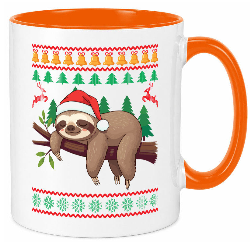 Ugly Christmas | Faultier Weihnachtsfaultier v2 lustig Tierliebhaber Humor Tasse