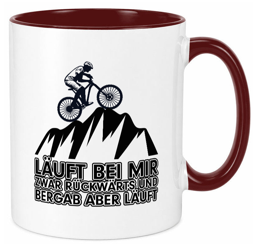 Läuft bei mir | Pechvogel Tasse Radfahrer Statement Humor Geschenkidee
