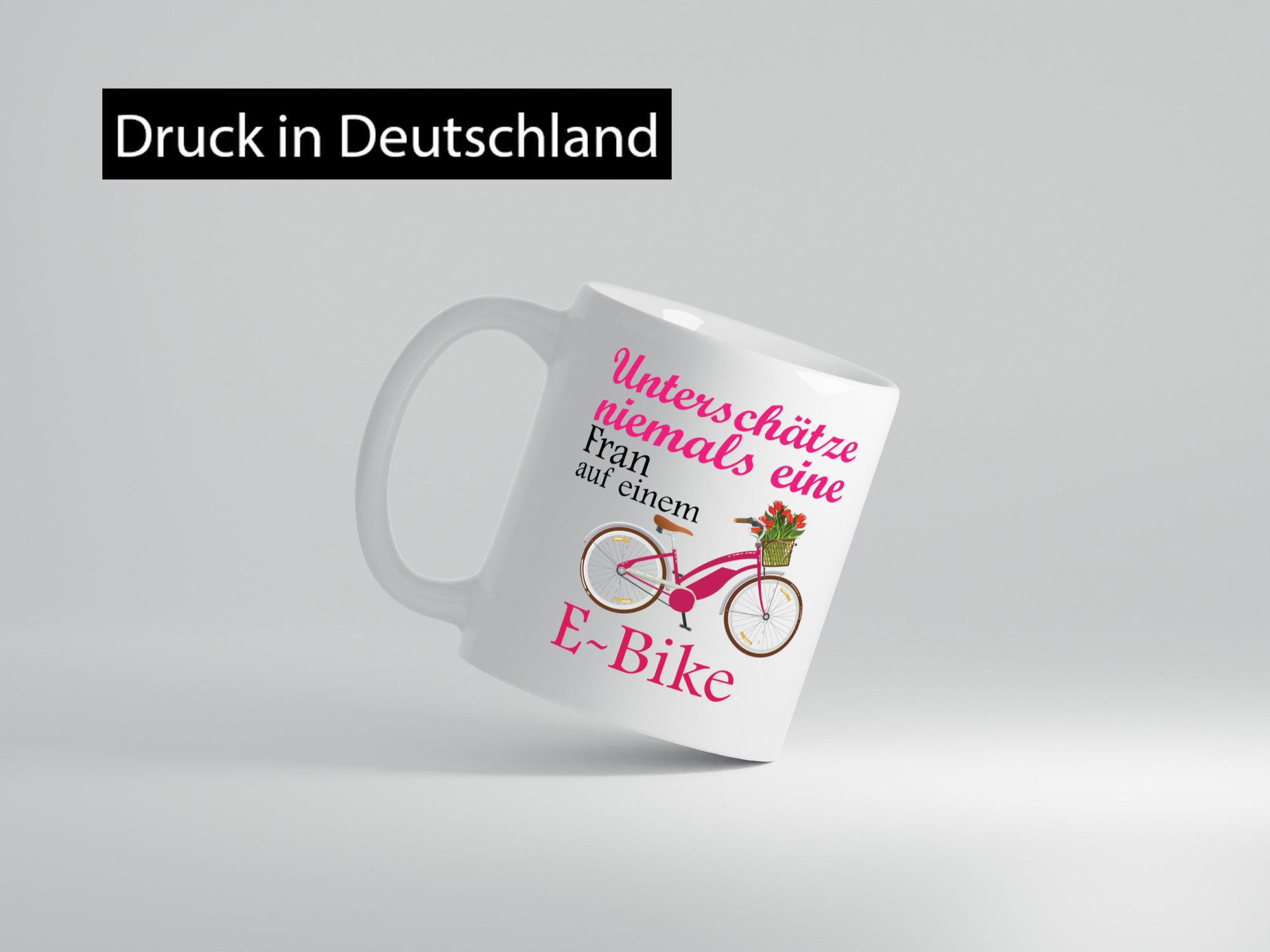 Unterschätze niemals eine Frau | E-Bike Sport Rad fahren lustig Humor