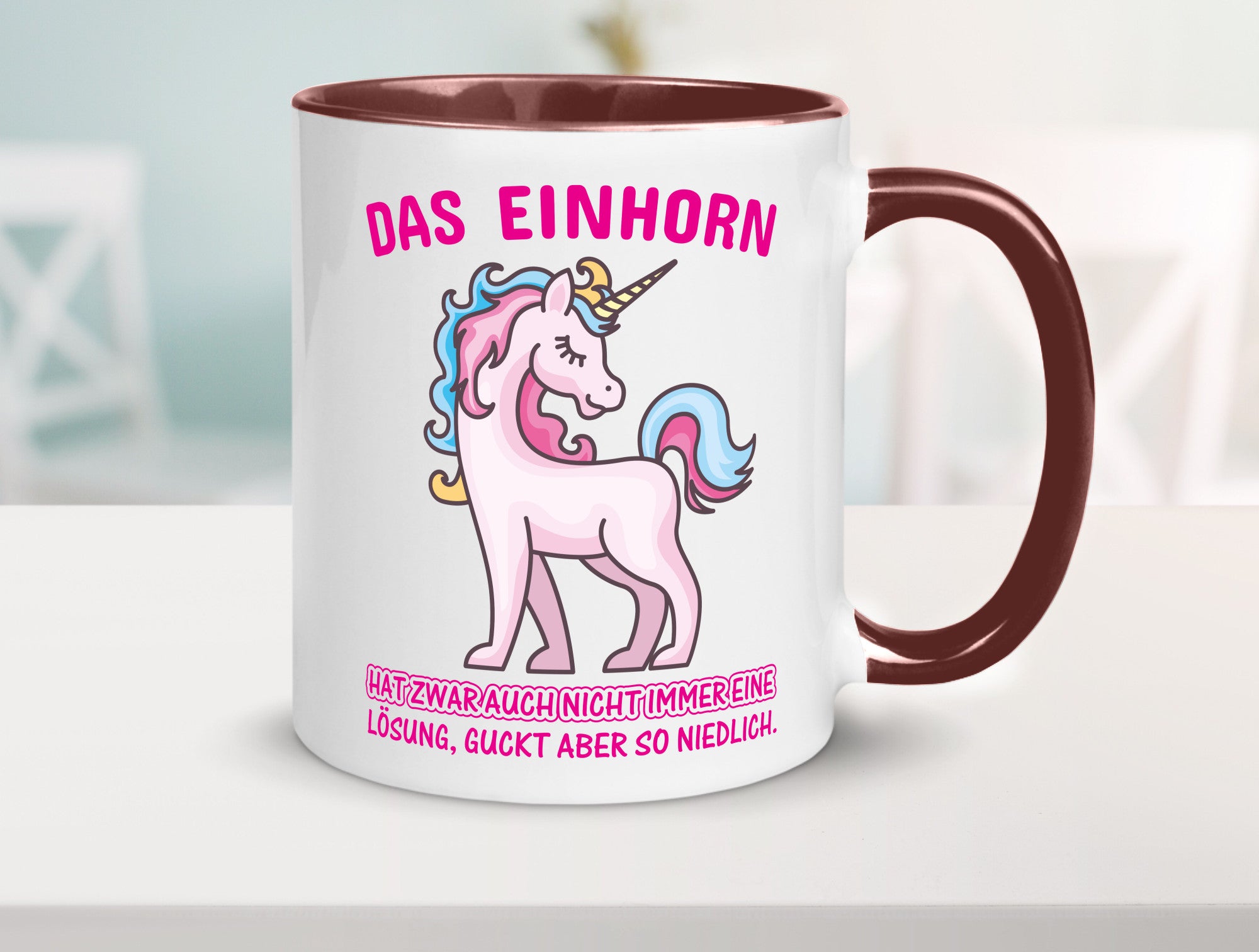 Niedliches Einhorn | lustige Tasse Frauen Mädchen lustiger Spruch Geschenk