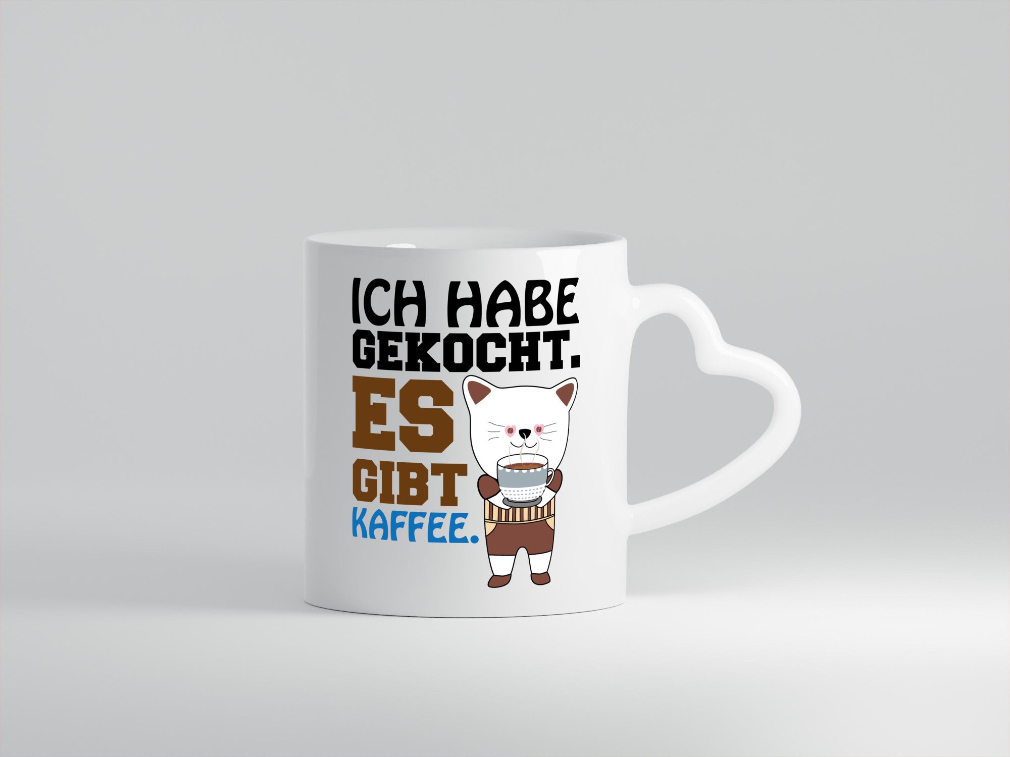 Es gibt Kaffee lustiger Spruch Geschenk Humor Geschenkidee Tasse