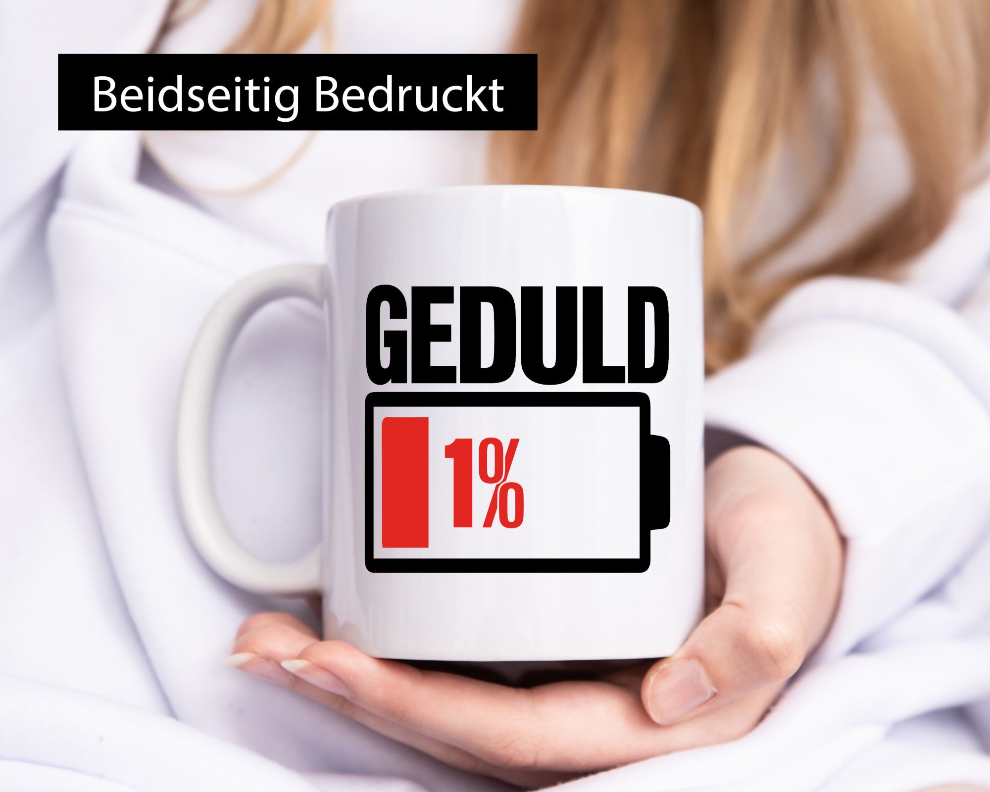 Geduld 1% | Geduldsfaden leere Batterie keine Nerven lustig Humor Geschenkidee