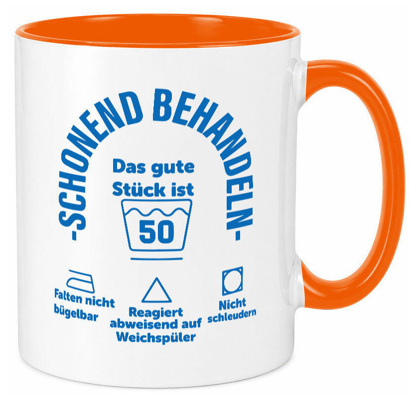 Schonend behandeln | 50 Geburtstag Humor Geschenkidee Tasse
