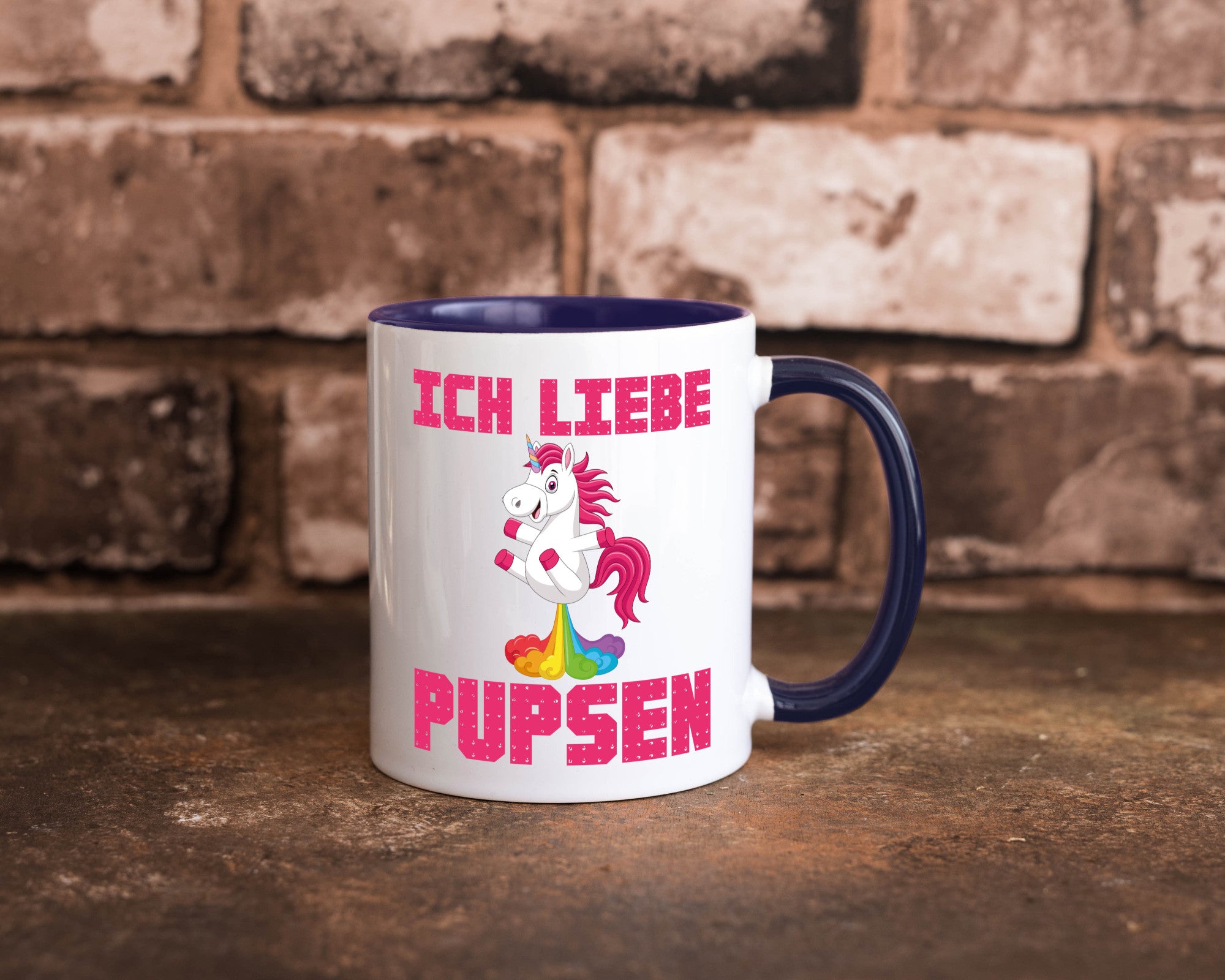 Ich liebe pupsen | Einhorn Pups lustiger Spruch Humor Geschenkidee Tasse
