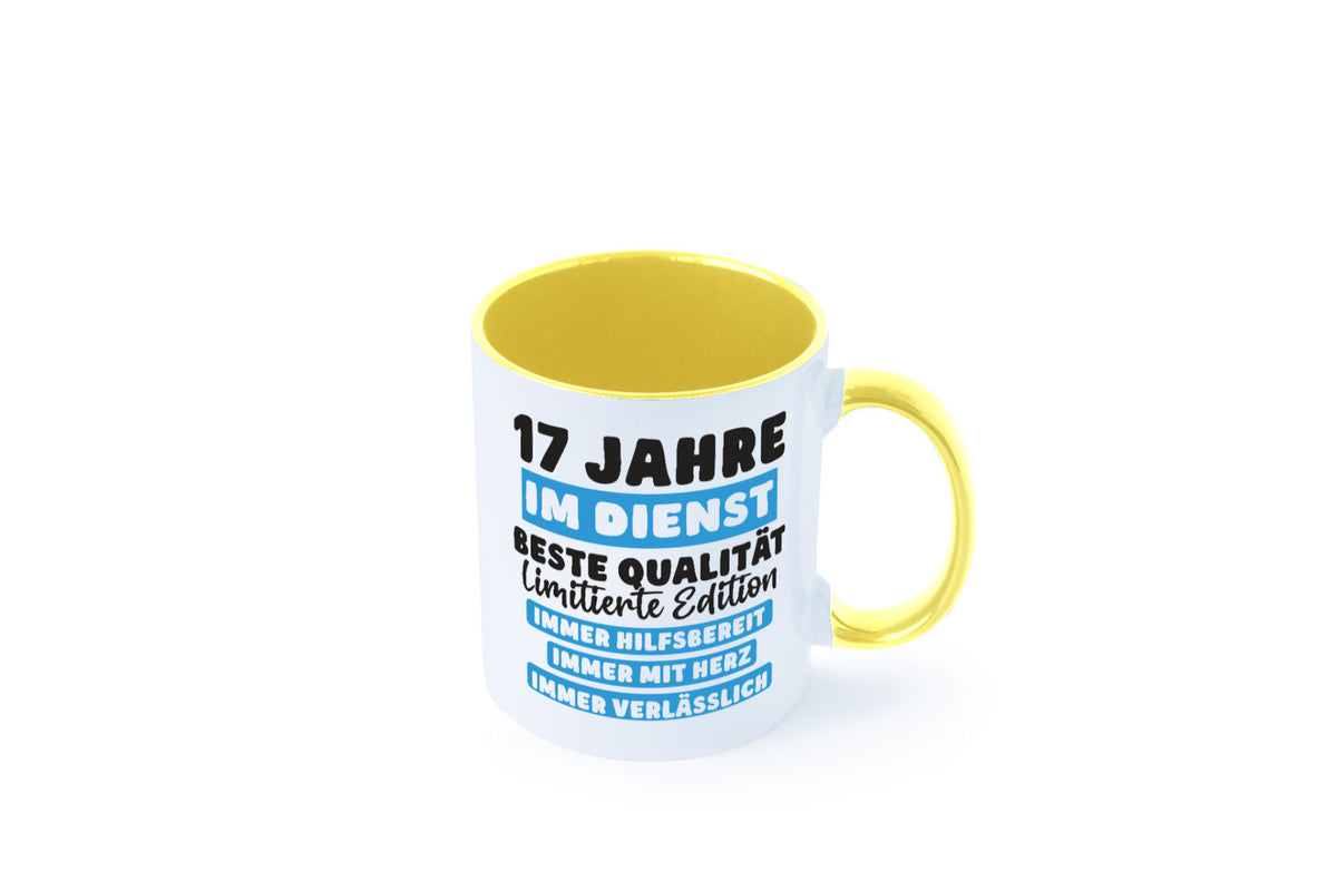17 Jahre im Dienst | Jubiläum Arbeit v6 Humor Kollegen Büro Geschenkidee Tasse