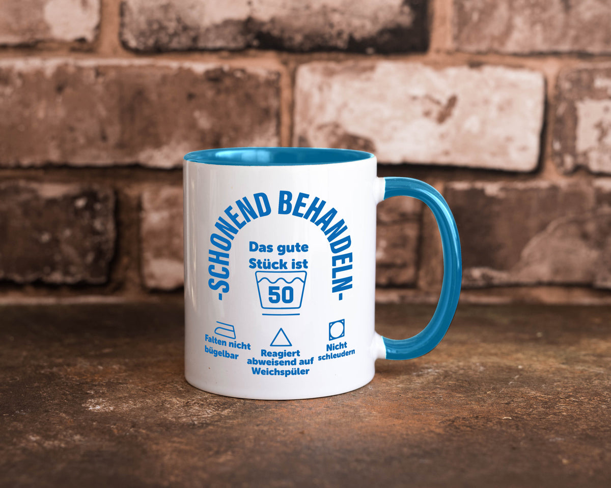 Schonend behandeln | 50 Geburtstag Humor Geschenkidee Tasse