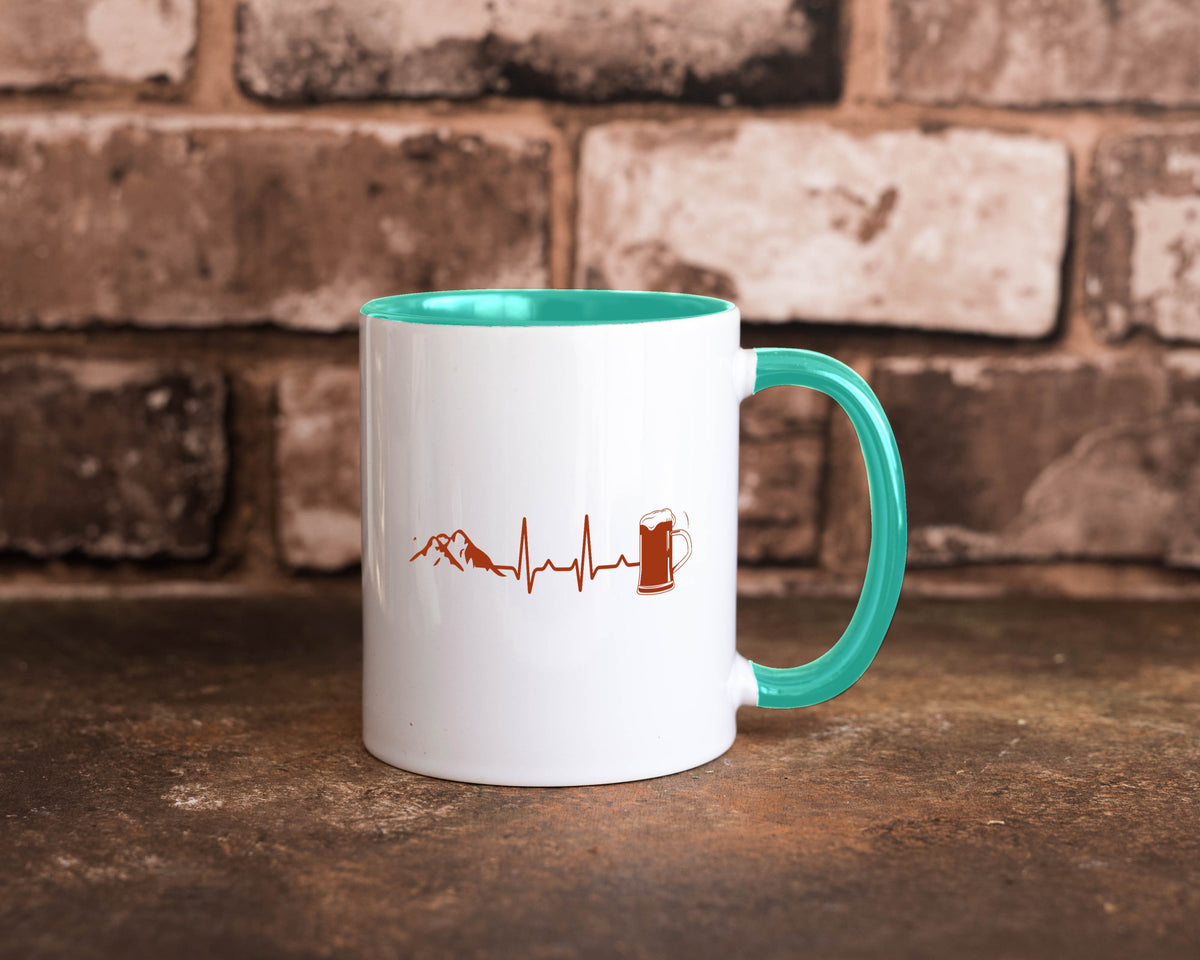 Berge und Bier | Wandern Wanderer Biertrinken Geschenkidee Humor Tasse