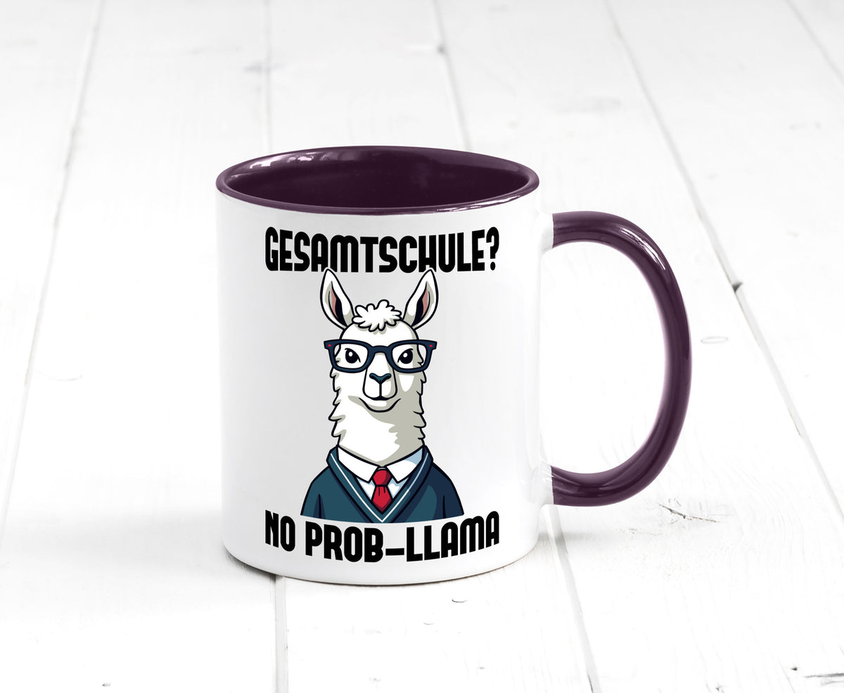 Gesammtschule | no prob-llama Einschuldung Humor Geschenkidee Tasse