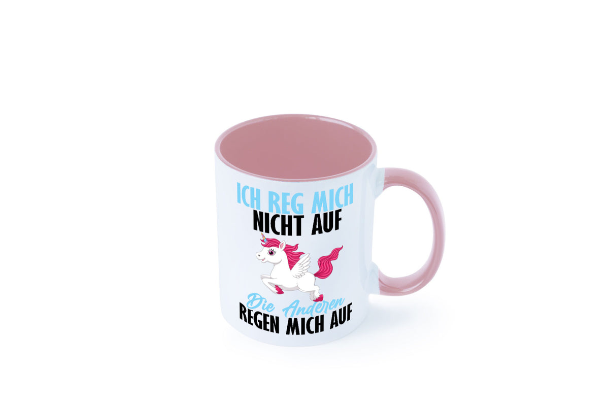 Ich reg mich nicht auf lustiger Spruch Geschenk Humor Geschenkidee Tasse