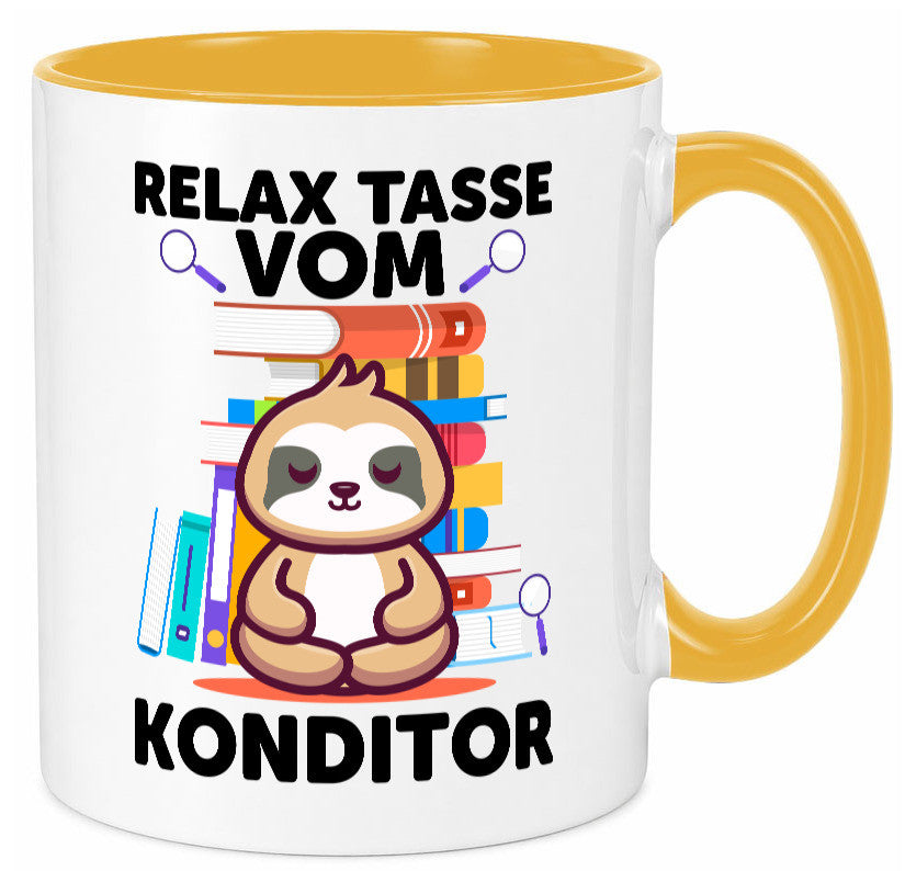 Relax Tasse: Konditor | Konditorei lustiger Spruch Geschenk Humor Geschenkidee