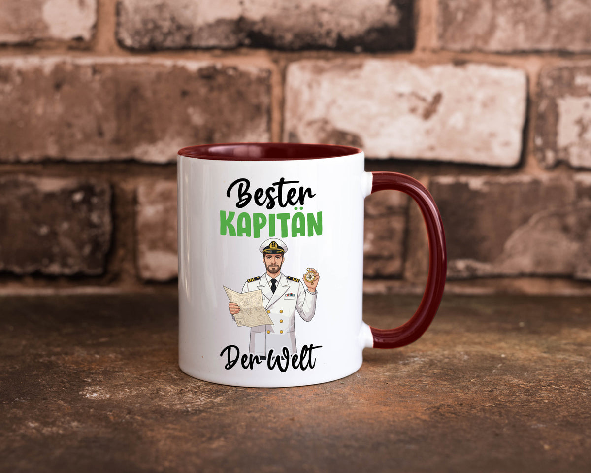 Bester Kapitän | Schiffskapitän Schiff v2 Geschenk Humor Geschenkidee lustiger Tasse