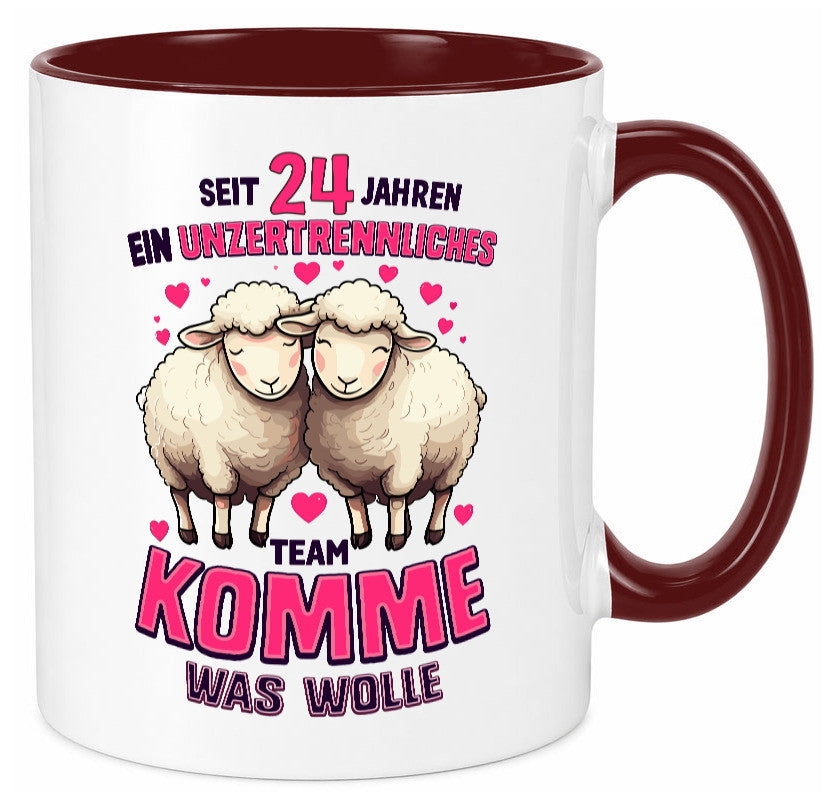24 Jahre Verheiratet | ein Team Ehepaar v2 Humor Geschenkidee Tasse