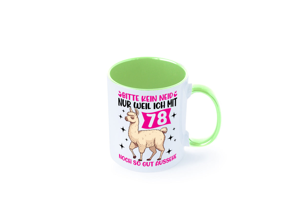 78. Geburtstag | 78 Jahre Lama gut aussehen Geschenk Geschenkidee lustiger Tasse