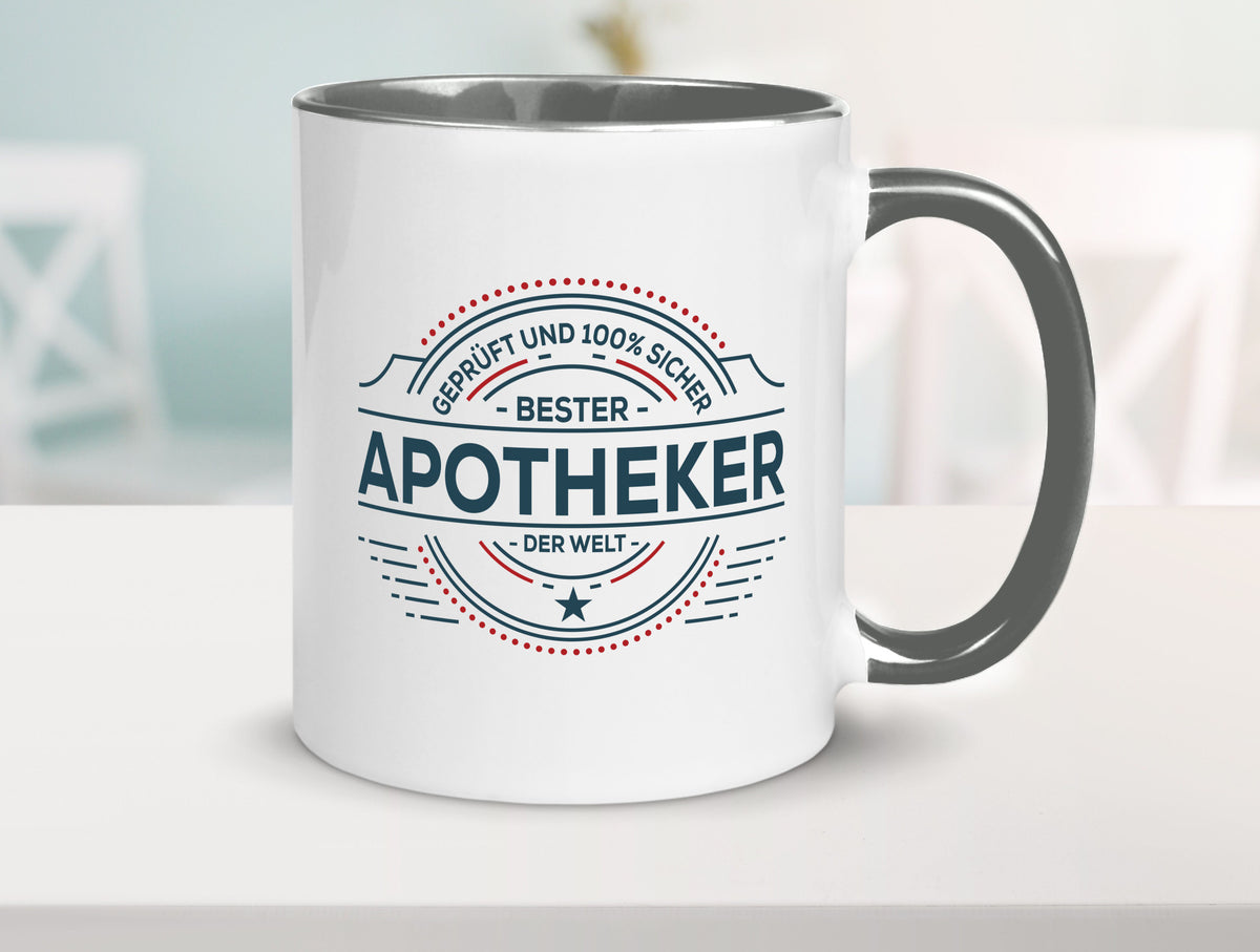 Geprüft und sicher: Apotheker | Apotheke Pharmazie Geschenkidee Humor Tasse